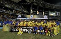 Shane Watson was back to his brutal best as the opener's scintillating unbeaten 117 runs helped Chennai Super Kings lift their third Indian Premier League (IPL) title, thrashing Sunrisers Hyderabad by eight wickets in the summit clash here on Sunday. Making a comeback after serving two years of a ban, the Yellow Brigade stood up to their reputation of being one of the best team in the cash-rich league. The Mahendra Singh Dhoni-led side hunted down a competitive 179-run target against one of the best bowling attacks of the current season with nine balls to spare. Watson was in devastating touch in his entire 57-ball innings, which comprised of 11 boundaries and eight massive hits into the stands. The Australian along with Suresh Raina (32) forged a 117-run match-winning partnership to put Chennai ahead of their opponents. Chasing 179, Chennai lost their first wicket in the fourth over as Opener Faf du Plessis (10) was caught and bowled by pacer Sandeep Sharma when the scoreboard was reading just 13 runs. Raina then joined Watson and the duo started slamming bowlers all round the park at will. The strike mostly remained with Watson and the Australian all-rounder took advantage beautifully by unleashing some ferocious shots.