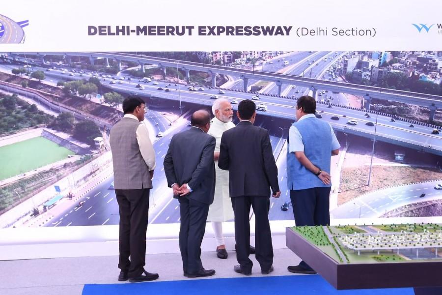 The Eastern Peripheral Expressway will reduce traffic time between Kundli and Palwal in Haryana from over four hours to around 72 minutes. PM Narendra Modi,Narendra Modi,Delhi-Meerut Expressway,Delhi-Meerut Expressway launch,Delhi-Meerut