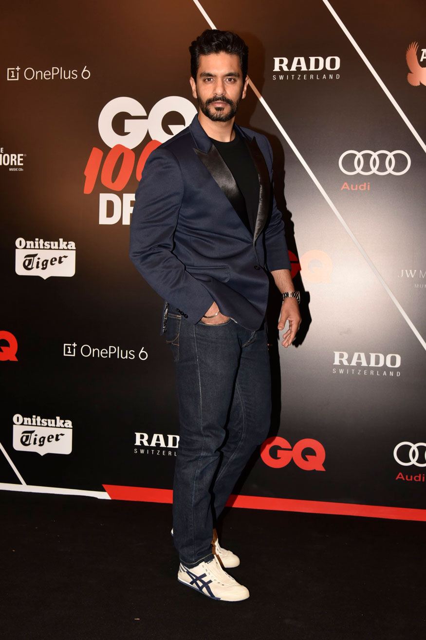 Angad Bedi poses for a photo at the GQ Best Dressed Awards 2018 in Mumbai. Deepika Padukone,Hrithik Roshan,Sidharth Malhotra,Preity Zinta,Adah Sharma,GQ Best Dressed Awards 2018,celebs at GQ Best Dressed Awards 2018,GQ Best Dressed Awards 2018 pics,GQ Best Dressed Awards 2018 images,GQ Best Dressed Awards 2018 stills