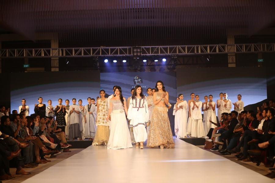 Actress Harshika Poonacha, Ruhi Singh walk the Ramp along with Rina Dhaka at Bangalore TImes Fashion Week 2018 on Day1. Cricketer Sreesanth,Sreesanth,Kirti Kharbanda,Harshika Poonacha,Bangalore Times Fashion Week 2018,Bangalore Times Fashion Week,Bangalore Times Fashion Week 2018 pics,Bangalore Times Fashion Week 2018 images