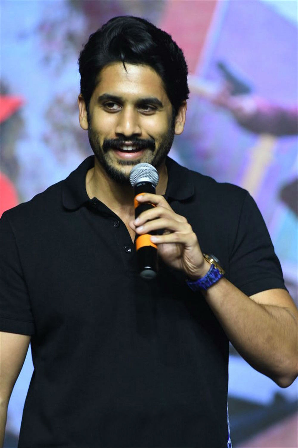 Naga Chaitanya interacts with media during Officer pre-release event. Akkineni Nagarjuna,Myra Sareen,Amala Akkineni,Naga Chaitanya,Akhil Akkineni,MM Keeravani,Ram Gopal Varma,Officer,Officer pre-release event,Officer pre-release event pics,Officer pre-release event images