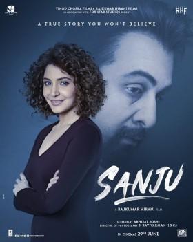 Sanjay Dutt's biopic Sanju, featuring Ranbir Kapoor as Sanjay Dutt has got everyone anticipating to witness the trailer as well as the film. As promised, director Rajkumar Hirani has been taking to Twitter to introduce the entire cast of the film, giving insights into the life of Sanjay Dutt. While the makers earlier unveiled the crazy love life, the emotional bonding between father-son and the best friend of the yesteryear actor in earlier posters, today Rajkumar Hirani took to reveal the latest poster featuring Anushka Sharma. Anushka Sharma is seen in an all different avatar, donning a retro look with short curly hair. The actress plays a pivotal role in the film helping the story to unravel.