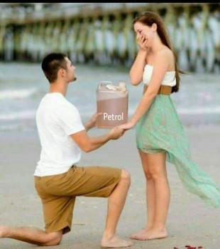 No more ROSES ! No more DIAMOND RINGS !!  From now on, it's PETROL, in INDIA !