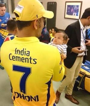 MS Dhoni with Ziva
