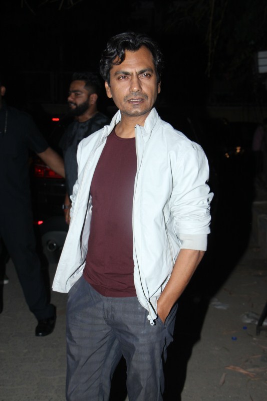 Nawazuddin Siddiqui gestures for the cameras on his arrival at Bhavesh Joshi Superhero special screening in Mumbai. Sonam K Ahuja,Yami Gautam,Janhvi Kapoor,Khushi Kapoor,Kriti Kharbanda,Nawazuddin Siddiqui,Anil Kapoor,Harshvardhan Kapoor,Bhavesh Joshi Superhero special screening,Bhavesh Joshi Superhero,Bhavesh Joshi Superhero special screening pics,Bhavesh Joshi Superh