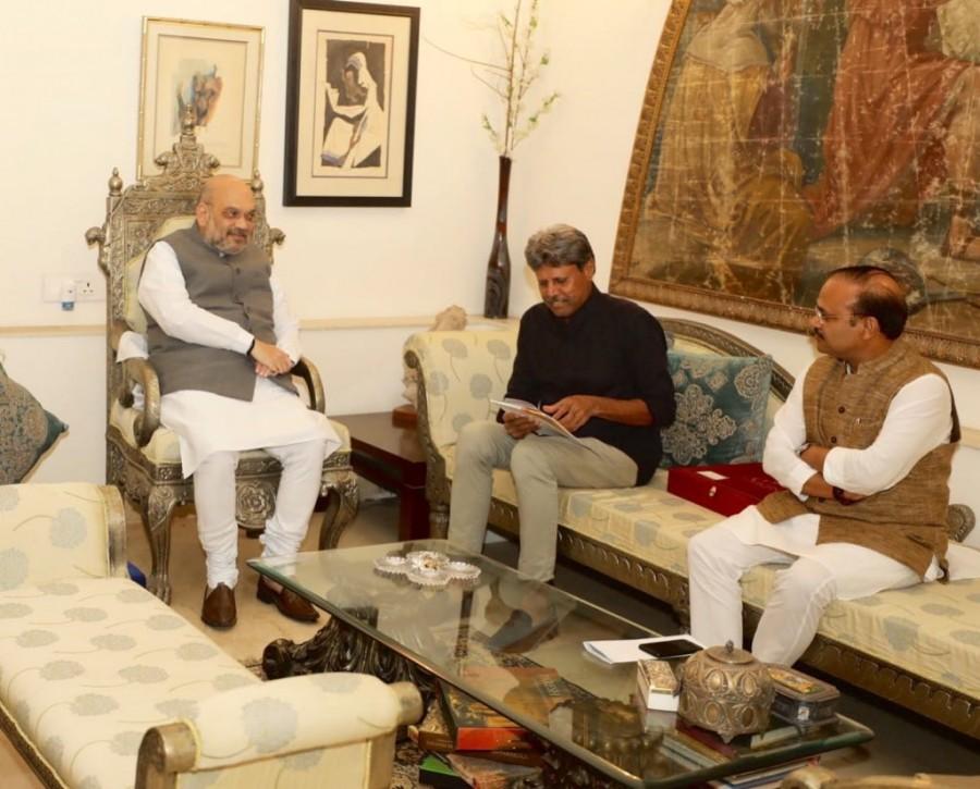 Besides, parliamentarians, legislators, district panchayat members and senior office-bearers will also pitch in. BJP President Amit Shah,Amit Shah,Amit Shah meets Kapil Dev,Kapil Dev,former Indian cricket team captain Kapil Dev,Sampark Se Samarthan,BJP