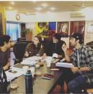 Megastar Amitabh Bachchan has started prepping for the next schedule of the upcoming film "Brahmastra" along with co-actors Ranbir Kapoor and Alia Bhatt. Amitabh late on Friday took to Twitter and Instagram, where he shared a few photographs of himself with Ranbir, Alia and the film's director Ayan Mukerji. "We prep for 'Brahmastra'. Ayan, Ranbir, Alia all except moi. I propagate brushing teeth," Amitabh captioned the image. Alia took to her Instagram stories, where the trio is sitting with Ayan. "When you're day begins with prep with Amitabh Bachchan," she captioned the image. The cine icon, 75, also wrote on his blog about starting the prep for the next schedule.