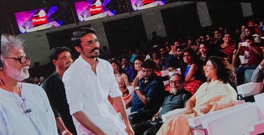 Dhanush won Best entertainer of the year at Vijay Awards. Nayanthara,Dhanush,Atlee,Anirudh Ravichander,Vijay awards,Vijay awards 2018,Vijay awards pics,Vijay awards images,Vijay awards stills