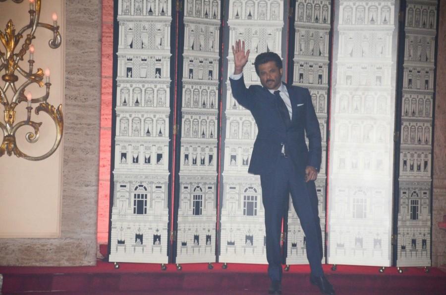 Anil Kapoor gestures for the cameras at Natasha Poonawalla's party held at her residence in Mumbai on June 2, 2018. Sonam Kapoor-Anand Ahuja,Jacqueline Fernandez,Karan Johar,Natasha Poonawalla's house party,Natasha Poonawalla house party,Celebs at Natasha Poonawalla house party,Natasha Poonawalla,Natasha Poonawalla house party pics,Natasha Poonawalla house party i