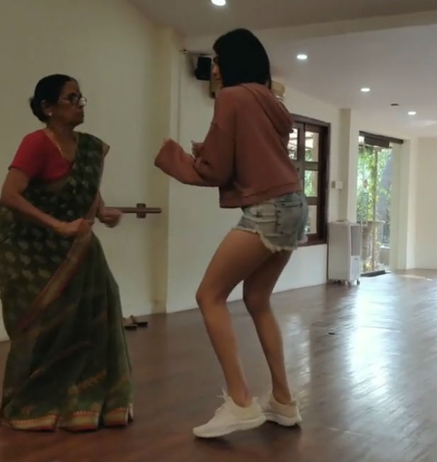 A video of Bollywood film actress Adah Sharma is getting viral on social media. Adah Sharma,Adah Sharma with her grandmother,Adah Sharma dancing with her grandmother,Adah Sharma dancing with grandmother,Adah Sharma dance