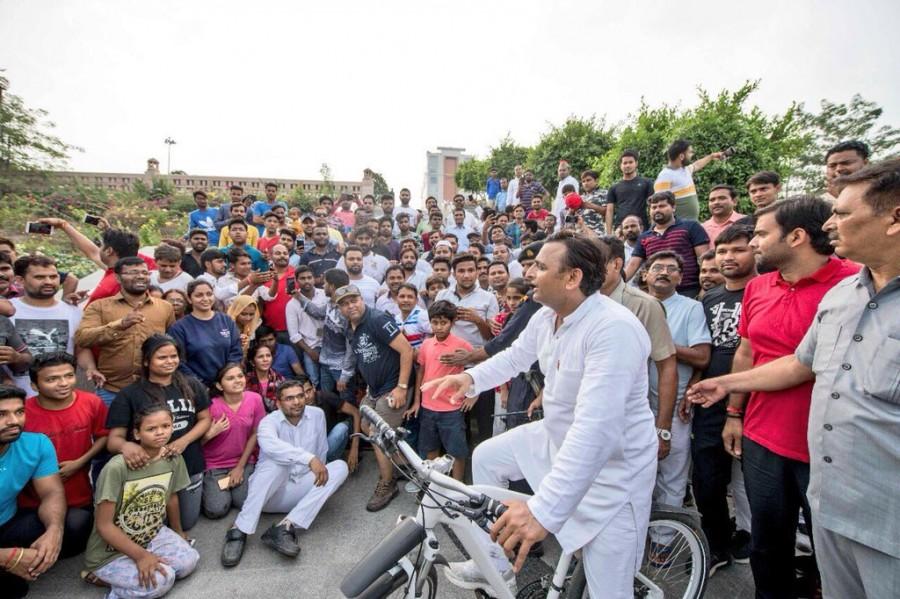 He announced he would soon start assessing the progress of the projects started during the SP regime between 2012-17. Yadav clarified that as mentioned in some media reports that he had taken with him some 'foreign plants' from his official 4, Vikramaditya Marg residence, the plants were his and he is one who cares for the environment. Akhilesh Yadav,CM Akhilesh Yadav,Former CM Akhilesh Yadav,Akhilesh Yadav cycling,Akhilesh Yadav plays cricket,Akhilesh Yadav playing cricket,Akhilesh Yadav in Lucknow