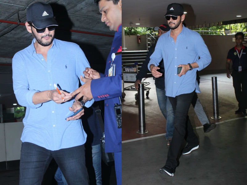 Mahesh Babu's moustache and beard look goes viral: Prince Mahesh Babu spotted at Mumbai airport as he was coming back from Dubai. The actor tried his best to cover his new look, yet media clicked him, which goes viral on Social Media. The actor snapped in blue shirt with black denim jeans and sunglasses. Mahesh Babu will be seen sharing the screen space with actress Pooja Hegde in Vamsi's film, which will be produced by Dil Raju and Ashwini Dutt. Devi Sri Prasad has been roped in to compose the tunes. Mahesh Babu,prince Mahesh Babu,Superstar Mahesh Babu,Mahesh Babu moustache,Mahesh Babu with beard,Mahesh Babu beard look,Mahesh Babu moustache look,Mahesh Babu new look,Mahesh Babu pics,Mahesh Babu images