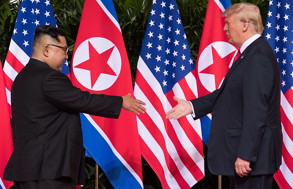 After their one-on-one meeting which lasted for about 45 minutes, the two leaders were joined by senior aides for an expanded bilateral meeting and working lunch. Asked how the earlier discussion went, Trump said: "Very, very good," The Straits Times reported. On the US side, Trump's team included Secretary of State Mike Pompeo, National Security Adviser John Bolton, White House Chief of Staff John Kelly and US Ambassador to the Philippines Sung Kim. Kim Jong-un-Donald Trump,Kim Jong-un,Donald Trump,US President Donald Trump,North Korea Kim Jong-Un,Trump Kim Jong-UN