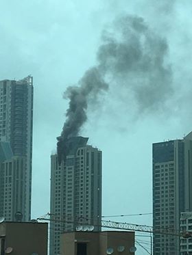 Mumbai Fire breaks out at Beaumonde Towers in Worli Photos