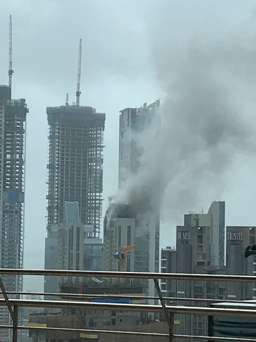 Fire fighting operations are underway. Prabhadevi Beaumound towers,fire at Prabhadevi Beaumound towers,fire at Beaumound towers,Deepika Padukone