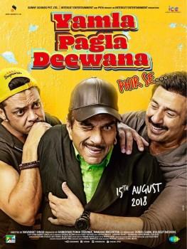 The third installment of the 'Yamla Pagla Deewana' franchise looks like a fun ride from its recently released posters. Titled 'Yamla Pagla Deewana Phir Se', the film will mark the return of Deol trio - Dharmendra, Sunny Deol, and Bobby Deol - on the silver screen after 5 years. The quirky posters showed Deols sporting funny expressions, be it of mischief, of worry, or of frustration. The first film of the franchise was released in 2011 and the second part, 'Yamla Pagla Deewana 2', came out in 2013. The most recent poster showed the trio huddled up together looking like in the middle of pulling a prank.