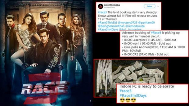 There is only one day left to the release of Salman Khan's much-anticipated action-thriller 'Race 3'. With a lot of twists and turns, the third installment of the Race series promises to be way better than the previous two parts. This time around, the movie is directed by ace choreographer Remo D'Souza, who has helmed films like 'ABCD' and 'ABCD 2'. Starring Anil Kapoor, Bobby Deol, Jacqueline Fernandez, Daisy Shah, Saqib Saleem and Freddy Daruwala, the movie is going to be a visual delight. Recently, the producers of the film, Salman and Ramesh Taurani, sold off the movie's satellite rights for a whopping 130cr to a major television network. This means that this action-thriller has already recovered the cost invested for making the film. And now, we have got our hands on some information which you will refuse to believe. Well, the shows of Salman Khan's Race 3 are already houseful. Salman Khan's fans are going berserk with booking 'n' number of tickets before reading the reviews of his film. Here is the proof of the same:
