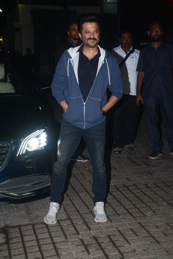 Anil Kapoor gets clicked on his arrival during Race 3 special screening in Mumbai. Ajay Devgn,Sonakshi Sinha,Tabu,Iulia Vantur,Salman Khan,Race 3,Race 3 special screening,celebs at Race 3 special screening,Race 3 special screening pics,Race 3 special screening images,Race 3 special screening stills,Race 3 special screening pictures