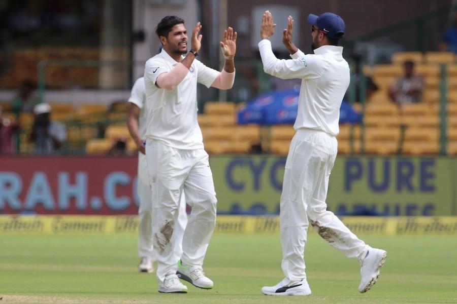 Earlier, No.1 ranked India rode on centuries from Shikhar Dhawan (107) and Murali Vijay (105) and fluent half centuries from Lokesh Rahul (51) and all-rounder Hardik Pandya (71) to post a commanding 474 in their first innings. India managed to add 127 runs to their overnight total of 347/6 on the second morning, thanks to Pandya's third Test half century and coupled with some cameos from the tailenders. India beats Afghanistan,India vs Afghanistan,India vs Afghanistan Test,India vs Afghanistan test match,Ravichandran Ashwin