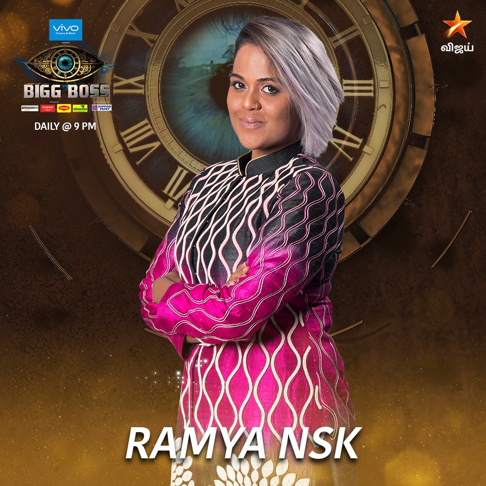 Singer Ramya NSK is the 8th entrant to the Bigg Boss Tamil Season 2! She sung several songs like "Sayndhu Sayndhu" from Needhan En Ponvasantham movie. Yashika Anand,Bigg Boss Tamil 2,Bigg Boss Tamil 2 pics,Bigg Boss Tamil 2 images,Bigg Boss Tamil 2 stills,Bigg Boss Tamil 2 pictures,Bigg Boss Tamil 2 photos