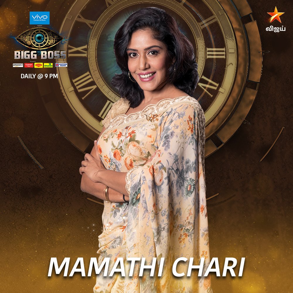 Television and film actor Mamathi Chari is the 13th entrant to the Bigg Boss Tamil Season 2! Yashika Anand,Bigg Boss Tamil 2,Bigg Boss Tamil 2 pics,Bigg Boss Tamil 2 images,Bigg Boss Tamil 2 stills,Bigg Boss Tamil 2 pictures,Bigg Boss Tamil 2 photos