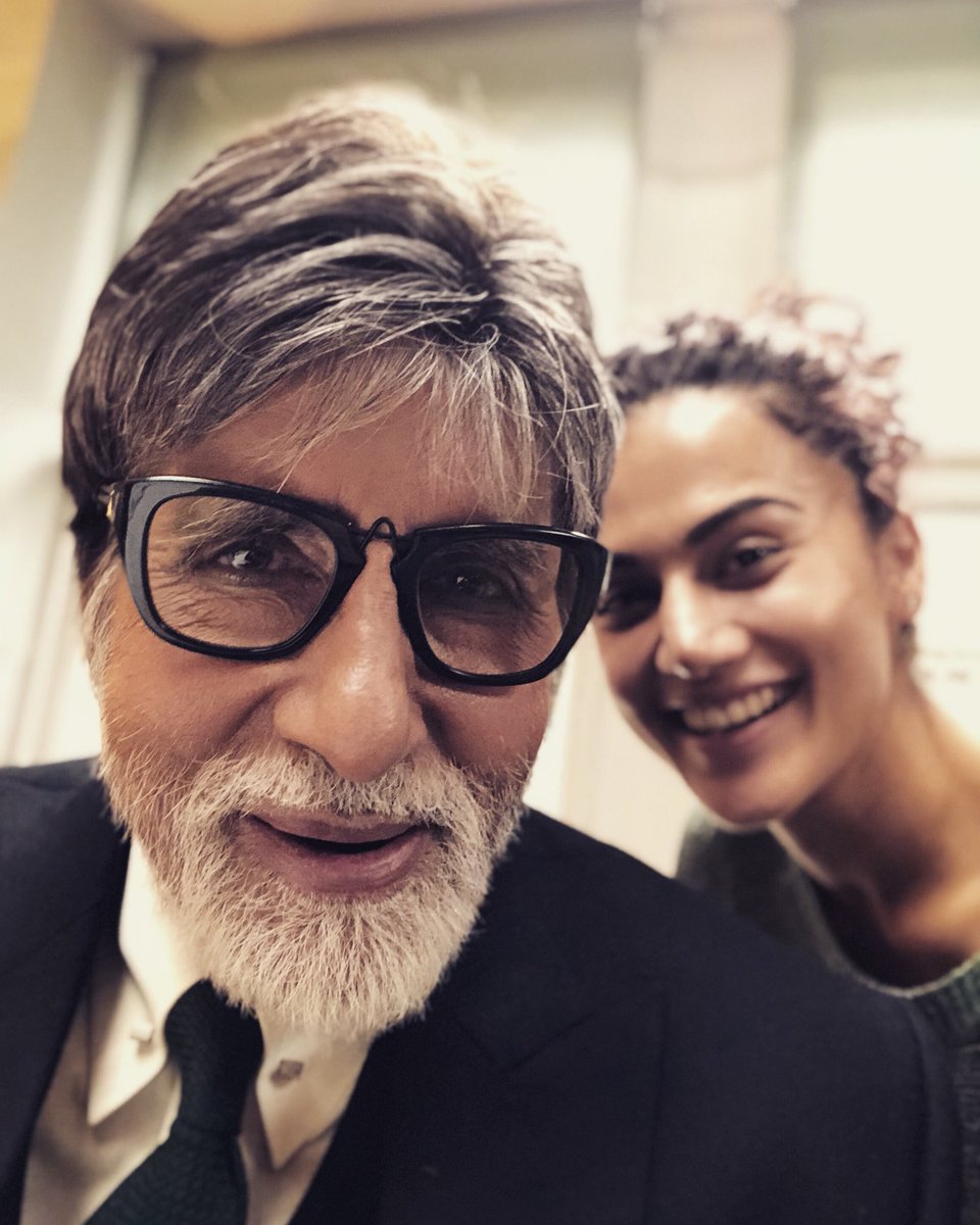 Taapsee Pannu and Amitabh Bachcha who first collaborated in 2016 epic courtroom drama, Pink are now back together as they have begun the shoot for Sujoy Ghosh's murder mystery Badla in the Scottish lowlands. The co-actors took an adorable selfie where Sr. Bachchan and Taapsee's radiating smileswere prominent in the pic. This will be their second collaboration together and with a pic as good as this, we cannot wait to see how good the film looks. In the meanwhile, the actress will also be seen in the upcoming Hockey biopic, Soorma with Diljit Dosanjh and Angad Bedi which is releasing on 13th July 2018. Taapsee Pannu and Amitabh Bachchan,Taapsee Pannu,Amitabh Bachchan,Badla,Badla on the sets,Badla movie,Sujoy Ghosh
