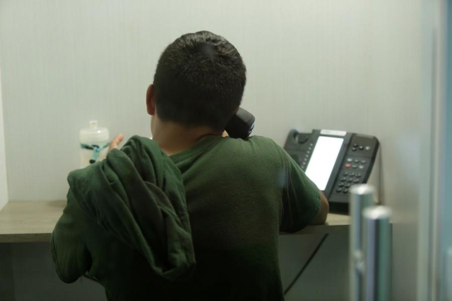 An occupant at Casa Padre, an immigrant shelter for unaccompanied minors, in Brownsville, Texas, U.S., is seen in this photo provided by the U.S. Department of Health and Human Services, June 14, 2018. Casa Padre,Inside Casa Padre,unaccompanied minors,immigrant children