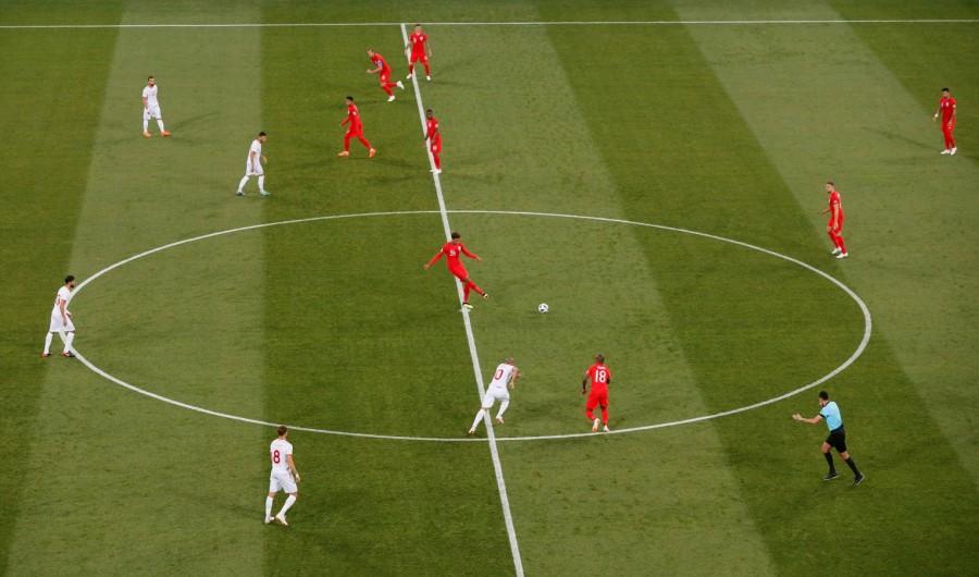England, lacking creativity, kept testing Tunisia with set-pieces until they surrendered at the death. A corner from the right saw Harry Maguire flick towards the left, only for Kane to head it home at the near post, rejoicing the English camp and their fans. 2018 FIFA World Cup,FIFA World Cup,FIFA World Cup 2018,England 2 - Tunisia 1,England beats Tunisia,FIFA World Cup pics,FIFA World Cup images,FIFA World Cup stills,FIFA World Cup pictures,FIFA World Cup photos