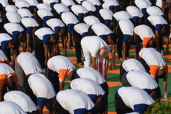 The first International Day of Yoga was observed all over the world on June 21, 2015, where more than 30,000 people, including Prime Minister Narendra Modi, performed yoga asanas (postures) at Rajpath in New Delhi. International Yoga Day 2018,International Yoga Day,Yoga Day 2018,Narendra Modi,Modi performs Asanas,Modi performs yoga,Modi doing yoga