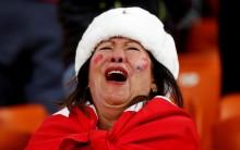 Soccer Football - World Cup - Group C - France vs Peru - Ekaterinburg Arena, Yekaterinburg, Russia - June 21, 2018 Peru fan looks dejected after the match.