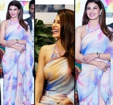 Jacqueline Fernandez who is currently in Atlanta for the 2018 Dabangg Tour chose to wear a saree at the press con held yesterday in the US. The Race 3 actress got everyone swooning over how chic she looked in an elegant saree, playing around the shades. Known to be a saree lover, Jacqueline Fernandez stunned the masses effortlessly by donning a multiple coloured pastel saree paired with a watch, keeping it simple. It has always been a visual delight to watch Jacqueline in wearing a saree. Dabangg tour will see Jacqueline perform to some of the electrifying chartbusters which will prove to be a visual delight for all the fans out there.