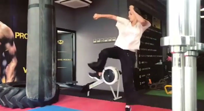 With her daring and kickass moves, the tough girl clearly proves she is not a damsel in distress and needs no knight in shining armor to save her. Disha Patani,actress Disha Patani,Disha Patani workout,Disha Patani hot,Disha Patani jaw-dropping action,Disha Patani jaw-dropping pics,Disha Patani jaw-dropping images,Disha Patani jaw-dropping stills