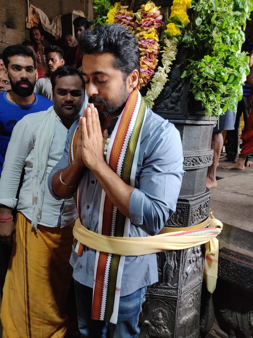 Actor Suriya visits Simhachalam Appanna temple ahead of Chinna Babu audio launch. Suriya and Karthi,Suriya,Karthi,Suriya Sivakumar,Chinna Babu audio launch,Chinna Babu music launch,Chinna Babu music,Chinna Babu audio