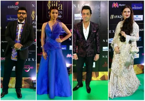The highly anticipated 19th Edition of NEXA IIFA Awards Styled by Myntra kick-started the celebrations in the most spectacular manner at IIFA Rocks 2018.  Transforming the magnificent Siam Niramit Theatre with a perfect mélange of glitz, glamour and star power, IIFA Rocks featured a stunning musical extravaganza, a number of surprises and entertainment all under one stage! Celebs like Anil Kapoor, Arjun Kapoor, Ayushmann Khurrana, Bobby Deol, Dia Mirza, Kartik Aaryan, Kriti Sanon, Nawazuddin Siddiqui, Rahul Bose, Ranbir Kapoor, Rekha, Shraddha Kapoor, Urvashi Rautela, Radhika Apte, Zaira Wasim and others graced at 19th edition of International Indian Film Academy (IIFA) awards in Bangkok, Thailand.