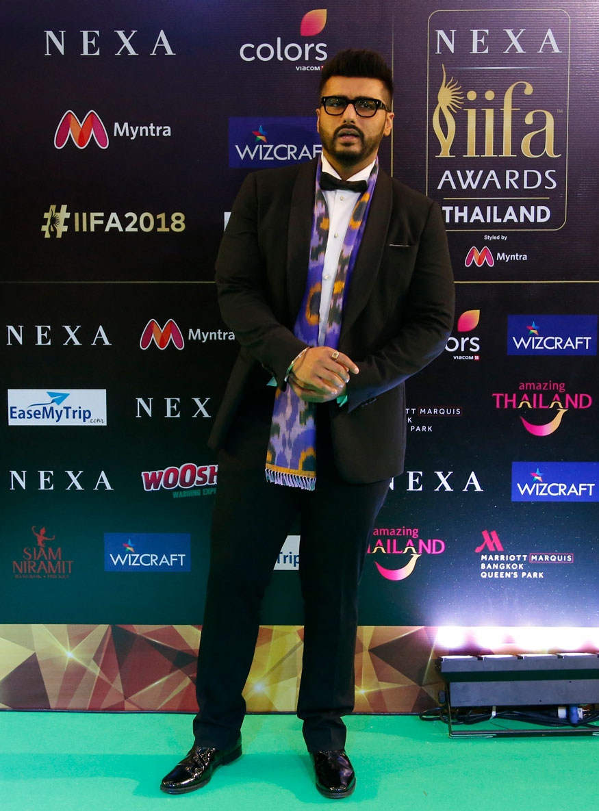 Arjun Kapoor poses on the green carpet at 19th edition of International Indian Film Academy (IIFA) awards in Bangkok, Thailand. IIFA Awards 2018,IIFA Awards,Arjun Kapoor,Kriti Sanon,Radhika Apte,Shraddha Kapoor,Rekha,Nawazuddin Siddiqui,Rahul Bose,celebs at IIFA Awards 2018,IIFA Awards 2018 pics,IIFA Awards 2018 images,IIFA Awards 2018 stills,IIFA Awards 2018 pictures,IIFA Awards