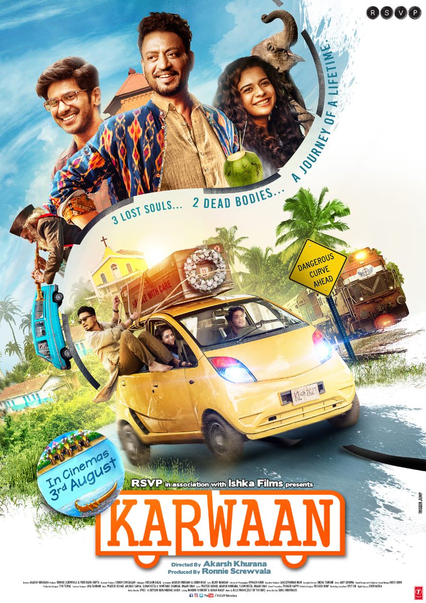 The first poster of Irrfan Khan starrer movie, 'Karwaan' is out and it is all about a lifetime journey of three lost souls. Film critic Taran Adarsh took to Twitter to unveil the poster of the movie, writing, "Irrfan, Dulquer Salmaan and Mithila Palkar... First look poster of #Karwaan... Trailer out tomorrow... Akarsh Khurana directs... 3 Aug 2018 release." Karwaan also stars Mithila Palkar and Malayalam actor Dulquer Salmaan in the lead roles. The movie has been shot in the beautiful locales of Kerala. Directed by Akarsh Khurana, 'Karwaan' revolves around three oddballs from different walks of life who are thrown together on a somewhat bizarre journey which helps them find normalcy in their lives. The film, whose trailer is all set to release tomorrow, will hit the screens on August 3. This will be the second Irrfan-starrer movie to release since the actor announced he is suffering from a neuroendocrine tumour. Irrfan Khan,actor Irrfan Khan,Karwaan first look,Karwaan,Karwaan poster,Karwaan movie poster,Irrfan Khan Karwaan,Karwaan movie pics,Karwaan movie images,Karwaan movie stills,Karwaan movie pictures,Karwaan movie photos