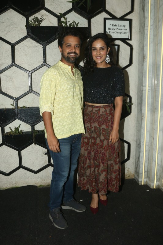 Anand Tiwari and Angira Dhar at Shweta Tripathi and Chaitanya Sharma pre-wedding bash in Mumbai. Shweta Tripathi and Chaitanya Sharma,Shweta Tripathi and Chaitanya Sharma wedding,Shweta Tripathi wedding,Chaitanya Sharma wedding,Kiran Rao,Guneet Monga,Akarsh Khurana,Neeraj Ghaywan,Sumeet Vyas,Shikha Talsania,Anand Tiwari,Vivaan Shah