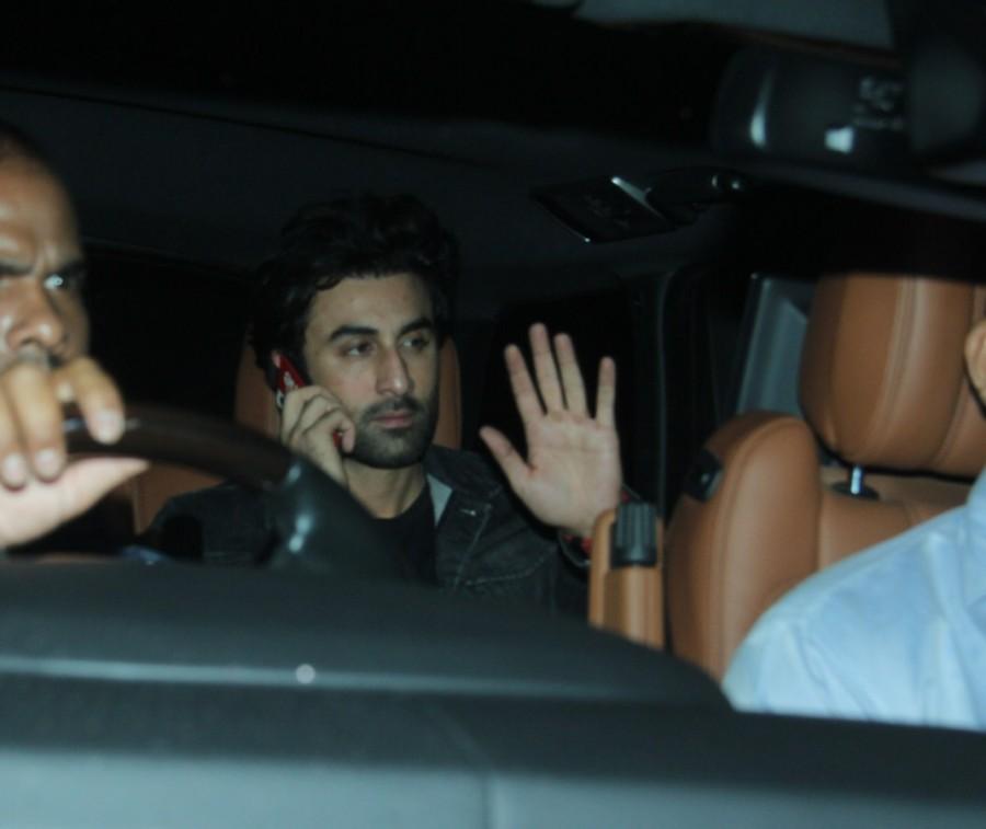 Bollywood movie Sanju witness a bucket full of stars at the special screening which held last night in Mumbai. The makers held a screening of Sanju for close friends and family members in the city. Celebs like Ranbir Kapoor, Sanjay Dutt, Maanyata Dutt, Priya Dutt, Neetu Kapoor, Manisha Koirala, Director Rajkumar Hirani with wife Manjeet and others graced the event. 'Sanju' is all set to be released on 29th June 2018. Sanju special screening,Sanju special screening pics,Sanju special screening images,Sanjay Dutt,Ranbir Kapoor,Manisha Koirala,Sanju special screening stills