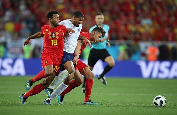Belgium topped Group G after beating England 1-0 here on Thursday in a clash between teams who had already qualified for the FIFA World Cup pre-quarterfinals. Adnan Januzaj's 51st minute strike proved to be the difference between the teams who were playing their third and final Group G game. With this win, Belgium took their points tally to nine, while England have six points as they finished top-two in this group to enter the second round. In the next round, Belgium will meet Japan, while England will take on Colombia. In Saransk, Tunisia defeated Panama 2-1 in the other game of the group to finish third with three points from three games. Tunisia and debutants Panama are eliminated from the tournament. Against Tunisia and Panama, both England and Belgium had brilliant records in the two rounds of group matches, which ensured them early tickets to the round of 16. Level on points, goal difference and goals scored, Thursday's game was decisive for the ranking.AA Both teams played a much changed starting XIs, with England resting eight of their players from the previous match and Belgium nine. England started the game with more possession, but it was Belgium who appeared more menacing. The sixth minute saw Belgium's first threat, when Youri Tielemans received a pass from the right and slammed at the net from about 23 meters away. Everton goalkeeper Jordan Pickford made an excellent save. FIFA World Cup,FIFA World Cup 2018,Belgium pip England,Belgium trash England,FIFA World Cup pre-quarterfinals