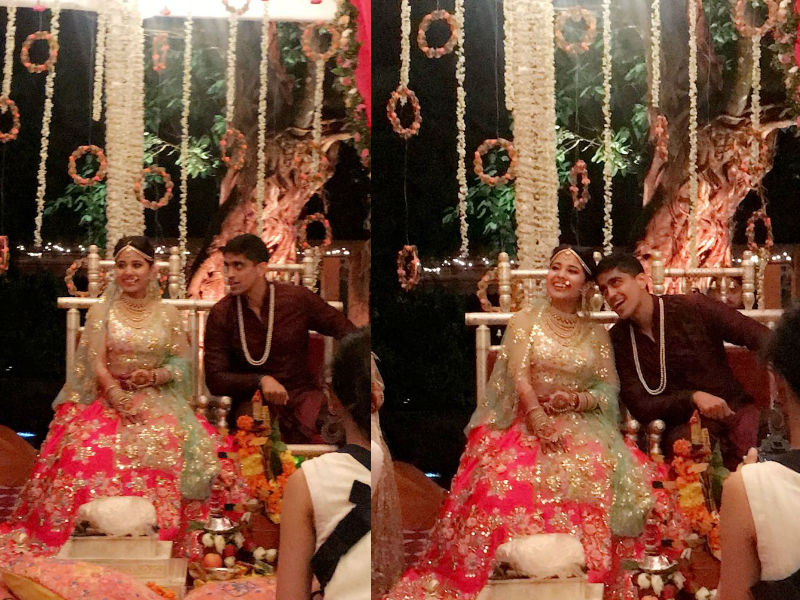 Shweta look every bit vibrant in a custom made wedding attire from Papa Don't Preach. The wedding's theme was done keeping in mind their love story and all elements of which were adapted into their big day. Shweta Tripathi and Chaitnya Sharma,Shweta Tripathi and Chaitnya Sharma wedding,Shweta Tripathi and Chaitnya Sharma marriage,Shweta Tripathi and Chaitnya Sharma wedding pics,Shweta Tripathi and Chaitnya Sharma wedding images,Shweta Tripathi and Chaitnya S