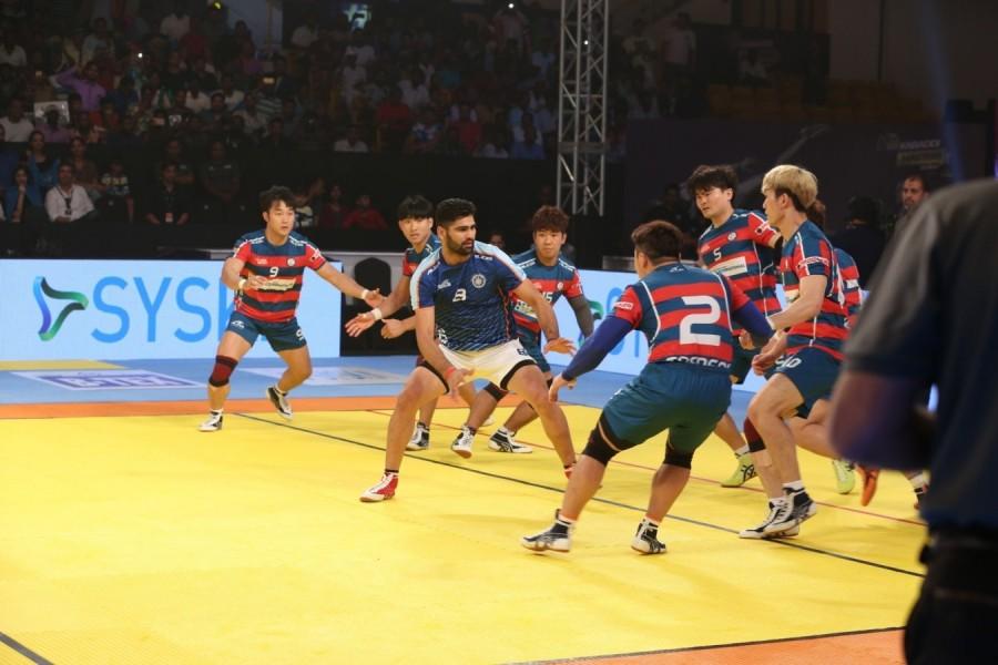 With less than five minutes of game remaining, India played calmly and did not allowed South Korea to take points in numbers and in the last, wrapped up the issue comfortably. India thrash South Korea,India beats South Korea,Kabaddi Masters final,India Kabaddi Masters final,Iran outplayed Pakistan,Iran trash Pakistan,Kabaddi Masters final 2018