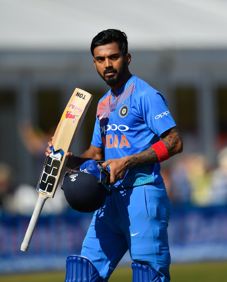 Riding on a flashy unbeaten century from Lokesh Rahul and chinaman Kuldeep Yadav's maiden T20 International fifer, India outclassed England by eight wickets in the opening match and go 1-0 up in the three-match rubber at the Old Trafford cricket stadium here on Tuesday. Rahul struck a breezy 54-ball 101, laced with 10 fours and five sixes to anchor India's run chase that saw him forge a masterly 123-run second wicket stand with opener Rohit Sharma (32 off 30). Chasing 160, India quickly overcame the early loss of opener Shikhar Dhawan (4) as the right-handed duo of Rahul and Rohit helped the visitors race to 50 in the first five overs. Rahul continued his glorious run with the bat, dominating the partnership with Rohit, who uncharacteristically played the perfect second fiddle to the Karnataka youngster. Lokesh Rahul,Kuldeep Yadav,Ind vs Eng,Ind vs Eng first T20I,Ind vs Eng T20I,Lokesh Rahul and chinaman Kuldeep Yadav