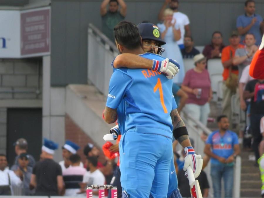 Earlier, England had themselves to blame for wasting a sound 50-run opening start from Jason Roy (30) and Jos Buttler (69) as Kuldeep (5/24) triggered a collapse that saw Alex Hales (8), Eoin Morgan (7), Jonny Bairstow (0) and Joe Root (0) departing in quick succession -- the latter three in a span of four deliveries. Lokesh Rahul,Kuldeep Yadav,Ind vs Eng,Ind vs Eng first T20I,Ind vs Eng T20I,Lokesh Rahul and chinaman Kuldeep Yadav