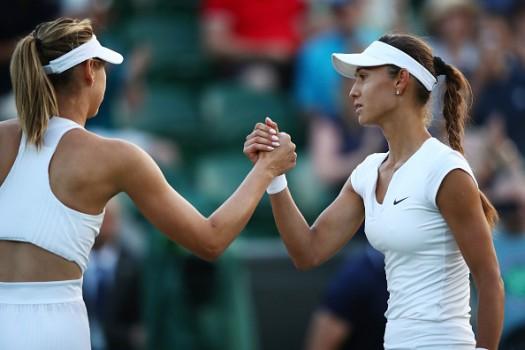 Russia's Maria Sharapova suffered an upset against 132nd-ranked countrywoman Vitalia Diatchenko, who prevailed 6-7 (3-7), 7-6 (7-3), 6-4 in the first round of Wimbledon tennis championships hereAon Tuesday. The 24th-seeded Sharapova, who was playing Wimbledon for the first time since returning to the WTA Tour last year after serving a 15-month doping suspension, won the first set in part due to her opponent's six double faults, reports Efe. But the 27-year-old Diatchenko was more solid down the stretch and corrected her serving problems, committing just three double faults over the final two sets. The underdog's superior winning percentage on second-serve points (a reflection of her superiority from the baseline) was the difference, as she won 53 per cent of those points compared to 41 percent for her much more accomplished countrywoman.