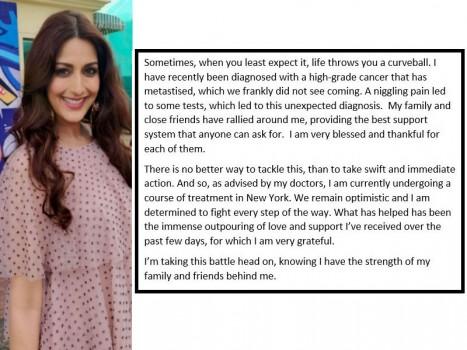 The news of actress Sonali Bendre suffering from 