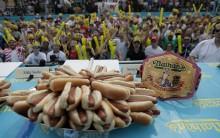 Defending champion Joey Chestnut broke his own world record at 2018 Nathan's Famous Hot Dog Eating Contest with a new hot-dog eating record by eating 74 hot dogs in 10 minutes! On the women's side, Miki Sudo brought home the title for the fifth time in a row, devouring 37 hot dogs.
