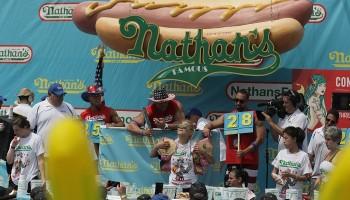 Joey Chestnut,athan's Famous Hot Dog Eating Contest,Joey Chestnut Nathans,Joey Chestnut eating contest,hot dog eating contest,Nathan's Fourth of July Hot Dog
