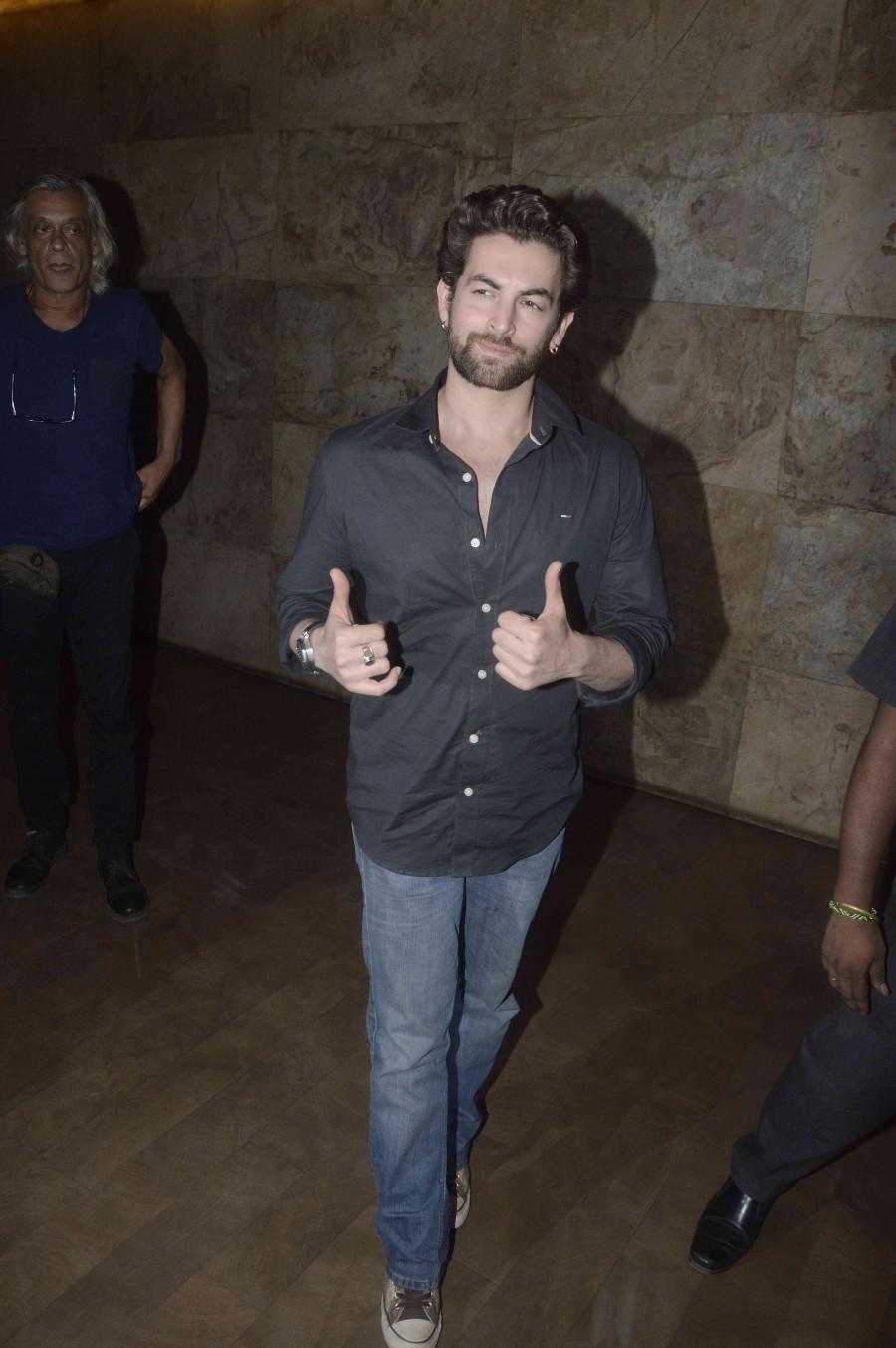 'OK Kanmani' Screening: Neil Nitin Mukesh OK kanmani,OK Kanmani screening,amitabh bachchan,mani ratnam,Dulqer Salmaan,nithya menen,photos