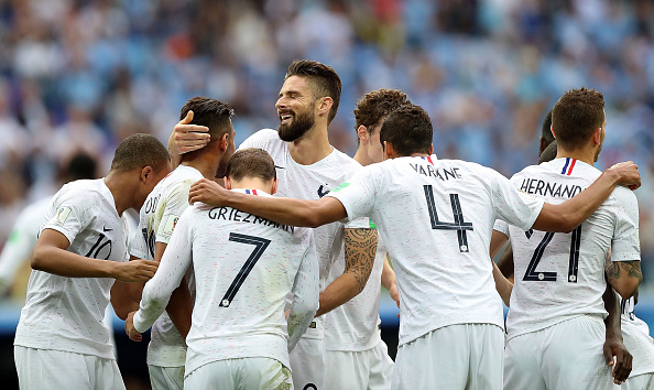Varane (40th) glanced past goalkeeper Fernando Muslera after Griezmann floated a free-kick into the box from the right side. In the second half, Griezmann (61st) made the most of a goalkeeping howler from Muslera to double the advantage as France eased into the semi-finals where they will now take on either Brazil and Belgium. The South American team was dealt a blow before the match when striker Edinson Cavani was left out of the side, having failed to recover from a calf injury. He was replaced in the starting eleven by Girona forward Cristhian Stuani. France also made one enforced change to the team that beat Argentina 4-3 in the round of 16, with Bayern Munich's Corentin Tolisso replacing suspended Juventus midfielder Blaise Matuidi. FIFA World Cup 2018,FIFA World Cup,France beats Uruguay,France trash Uruguay,France enters semis,FIFA World Cup pics,FIFA World Cup images,FIFA World Cup stills,FIFA World Cup pictures