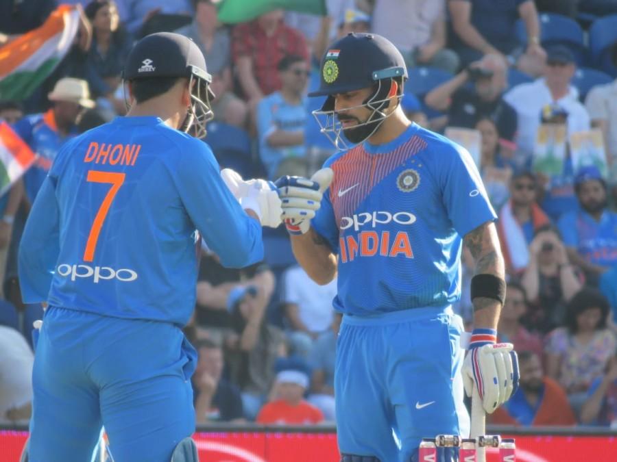 Leaving their previous mistakes behind, the English bowlers came accurate with the line and length as they struck at regular intervals to deny the visitors post a challenging total on batting-friendly wicket. Put into bat, the visitors started the proceedings on a shaky note as they lost their first three wickets - of Shikhar Dhawan (10), Rohit Sharma (5) and K.L. Rahul (6) - in quick succession. Rohit was the first to fall as he became the victim of debutant Jakes Ball and was followed by Dhawan, who failed to make his ground, before Liam Plunkett bowled out last match centurion Rahul. After the inital dismissals, which left India reeling at 22/3 in the first five overs, incoming batsman Suresh Raina and Virat Kohli slowly and steadily took their side past the 50-run mark. Just when the partnership was getting stronger as India was approaching towards the three-digit mark, Raina (27) failed to read a Adil Rashid delivery and England wicket-keeper Jos Buttler took no time in stumping the southpaw. Alex Hales,Ind vs Eng,England beats India,England trash India,2nd T20I,Virat Kohli,MS Dhoni,Sophia Gardens